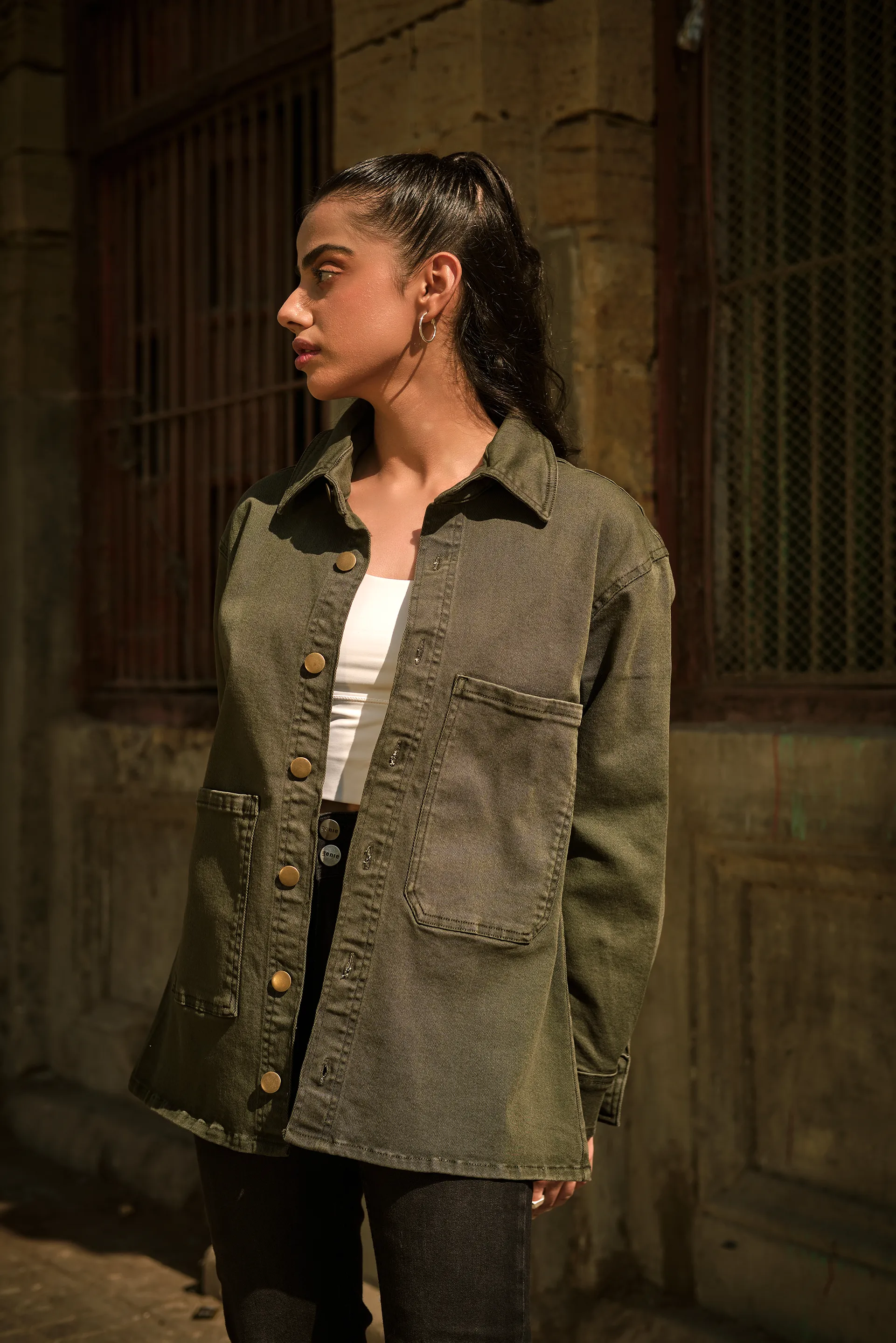 Khaki Shacket