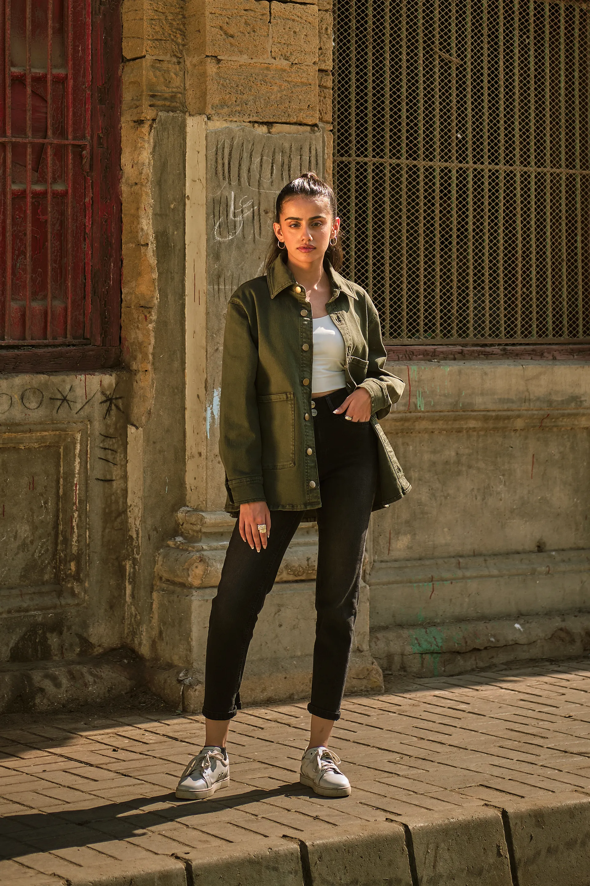 Khaki Shacket