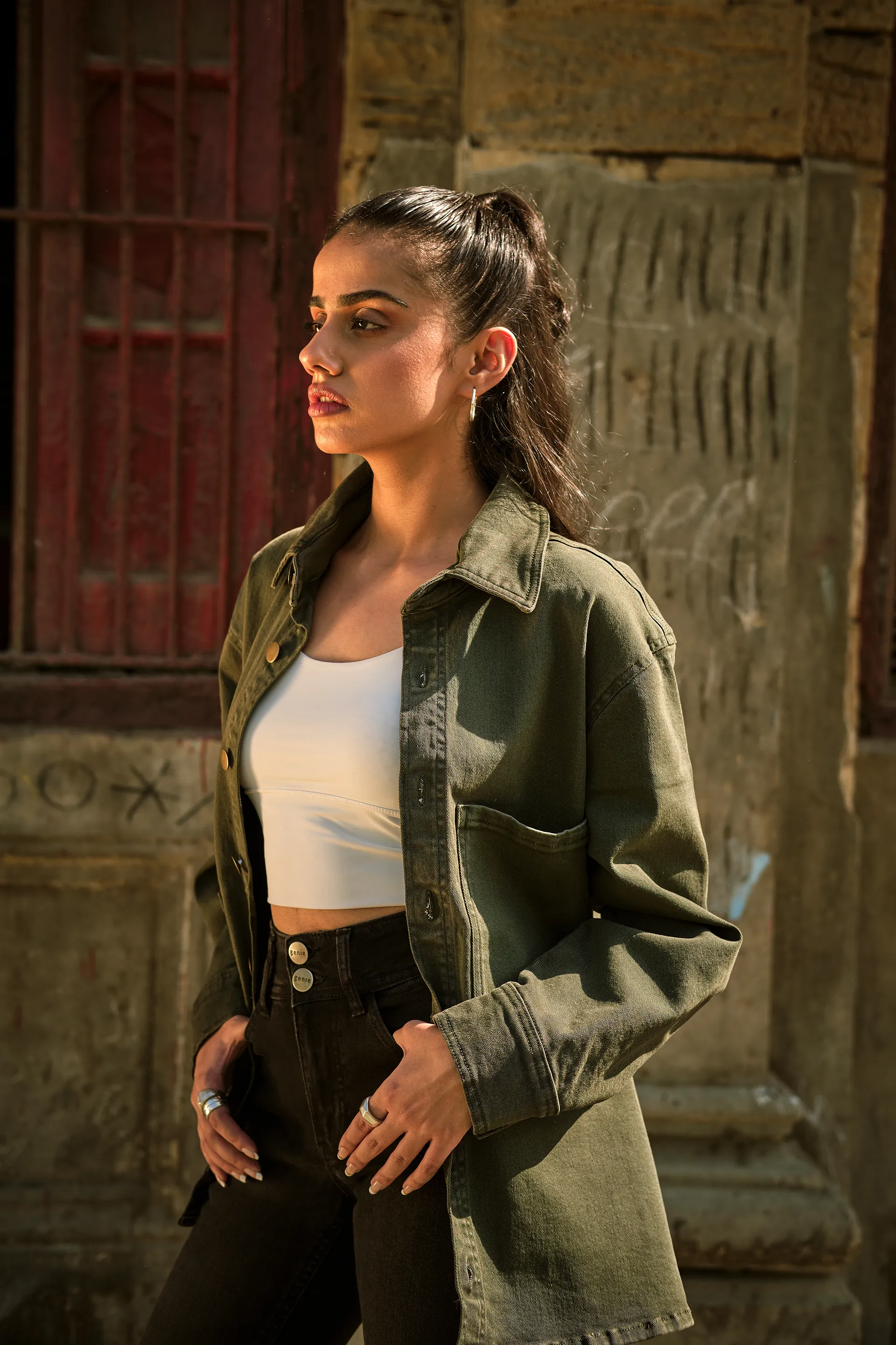 Khaki Shacket