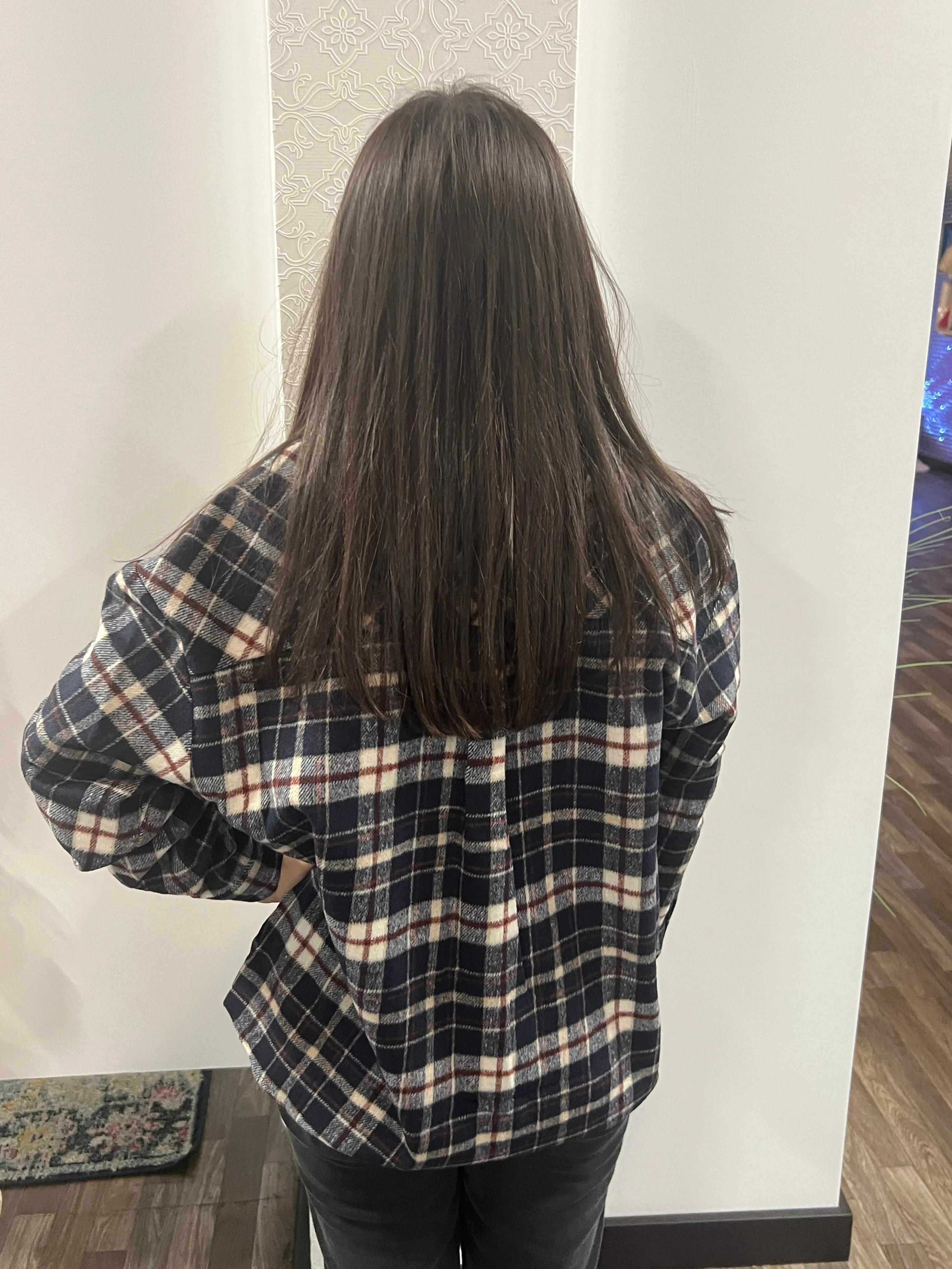 Long Sleeve Suede Pocket Detail Brushed Plaid Shacket