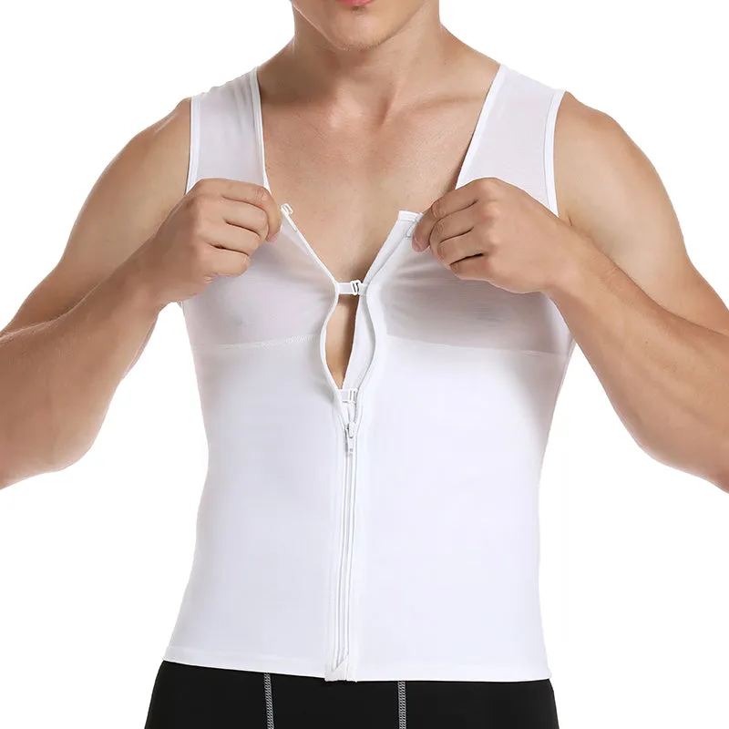 Men’s Zip Front Compression Tank Top