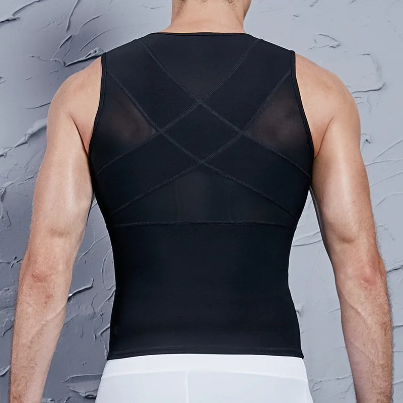 Men’s Zip Front Compression Tank Top