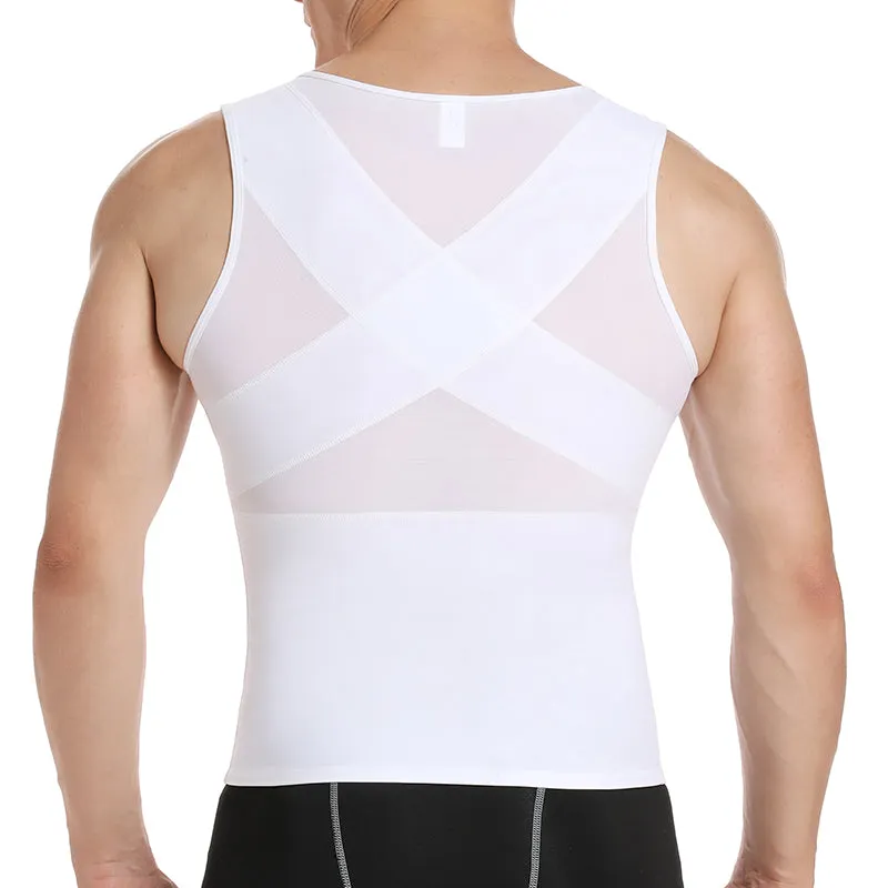 Men’s Zip Front Compression Tank Top
