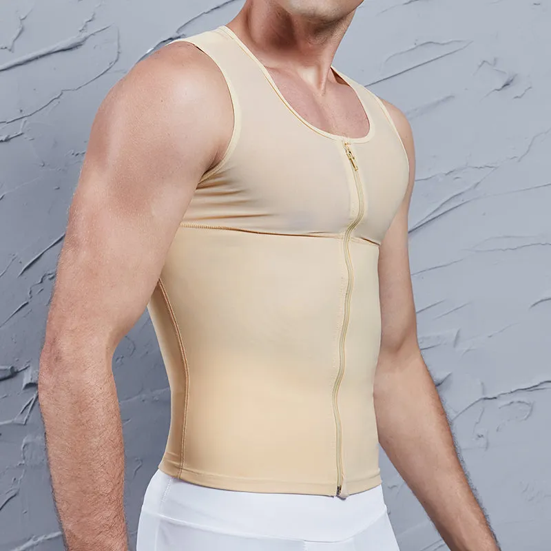 Men’s Zip Front Compression Tank Top