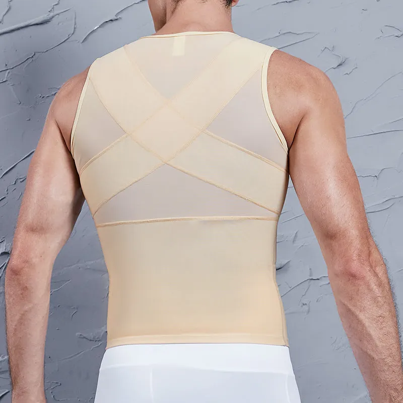 Men’s Zip Front Compression Tank Top