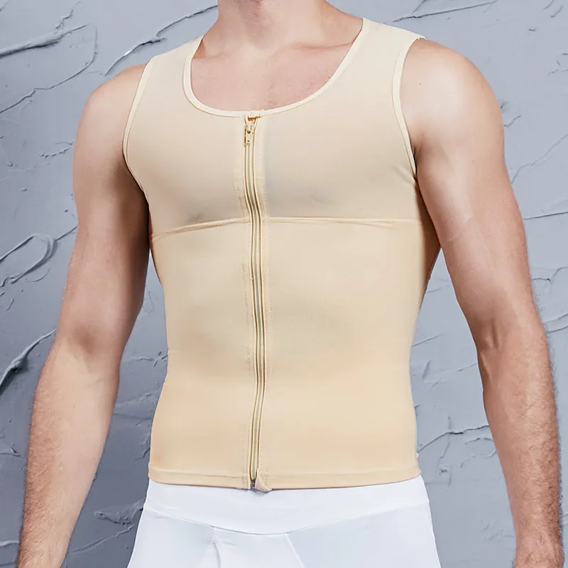 Men’s Zip Front Compression Tank Top