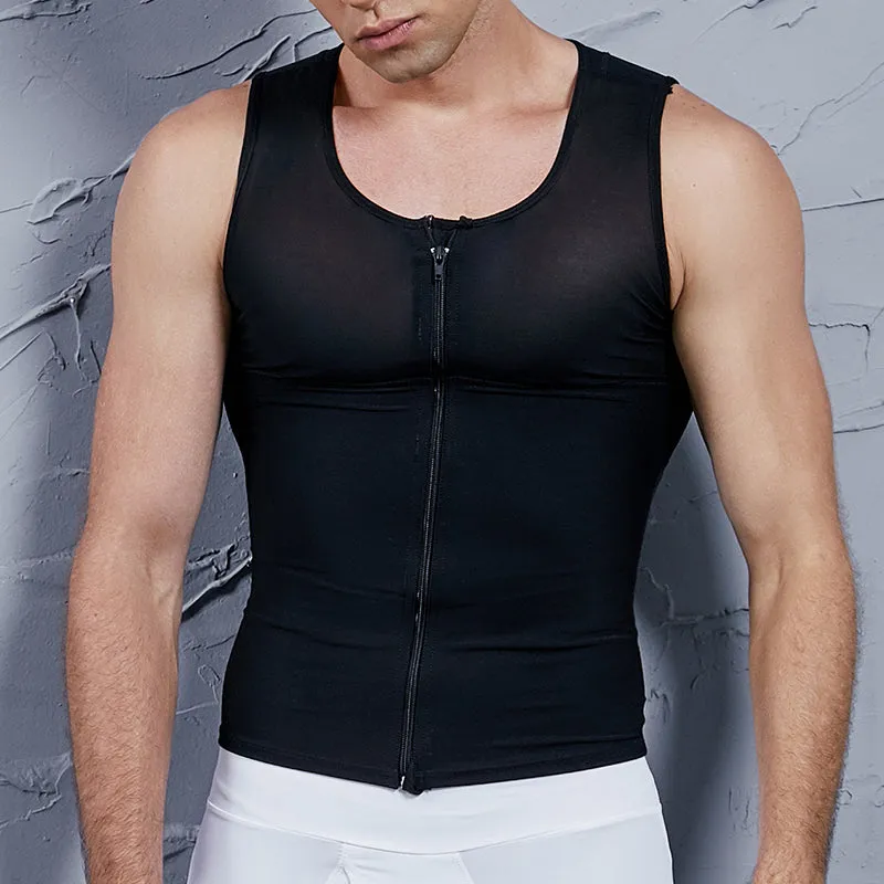 Men’s Zip Front Compression Tank Top