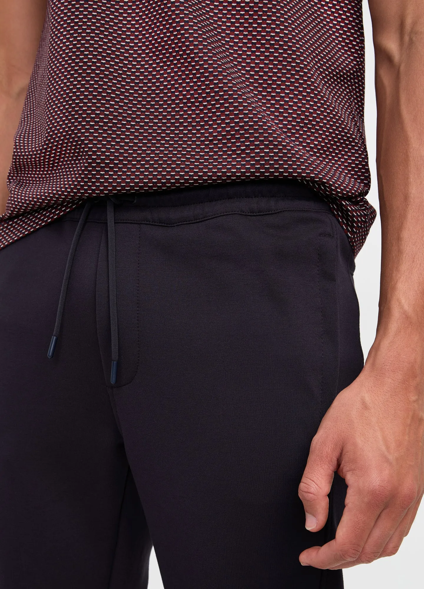 Neoprene Drawstring Sweatpants Navy