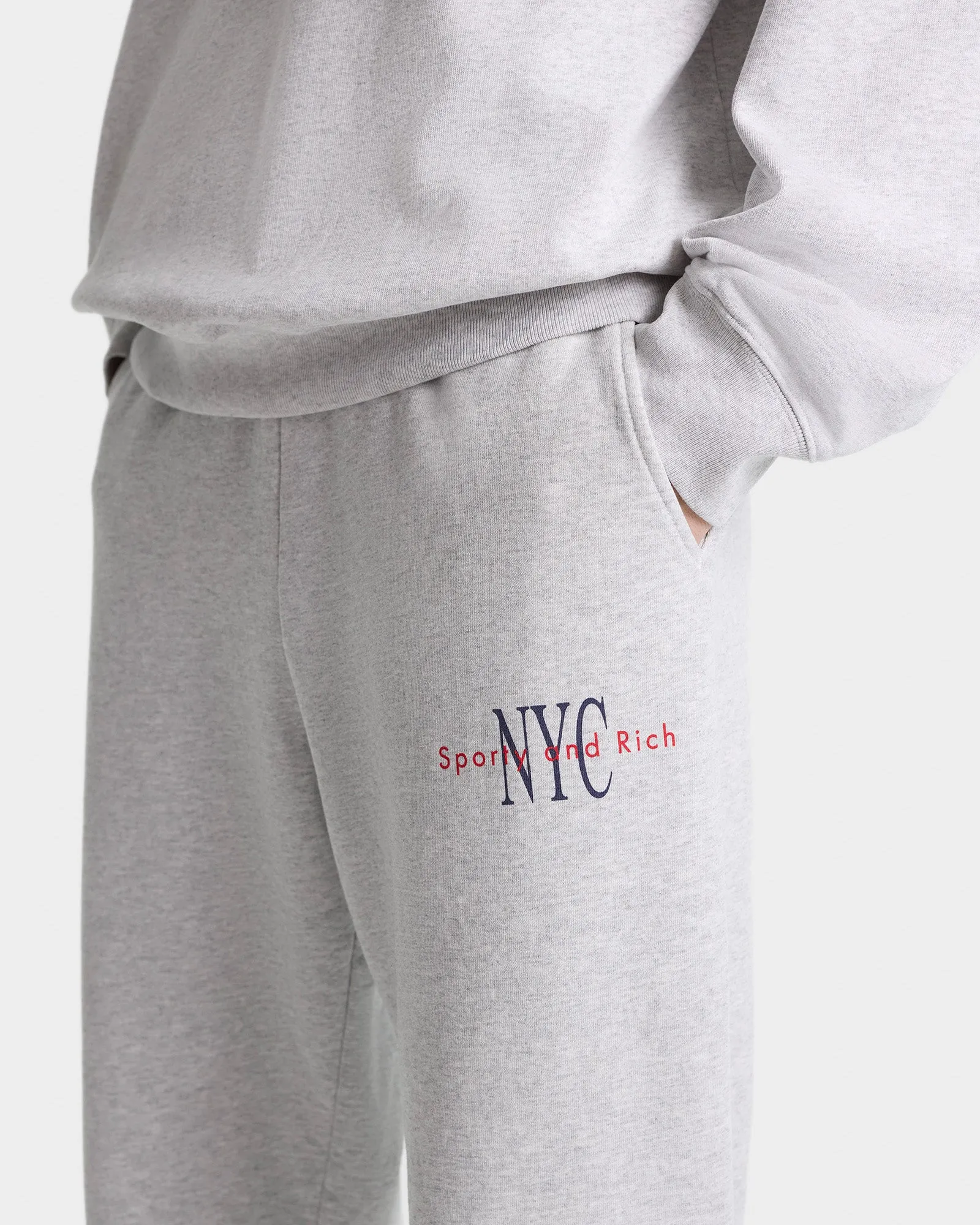 NY Minute Sweatpant - Heather Gray/Navy