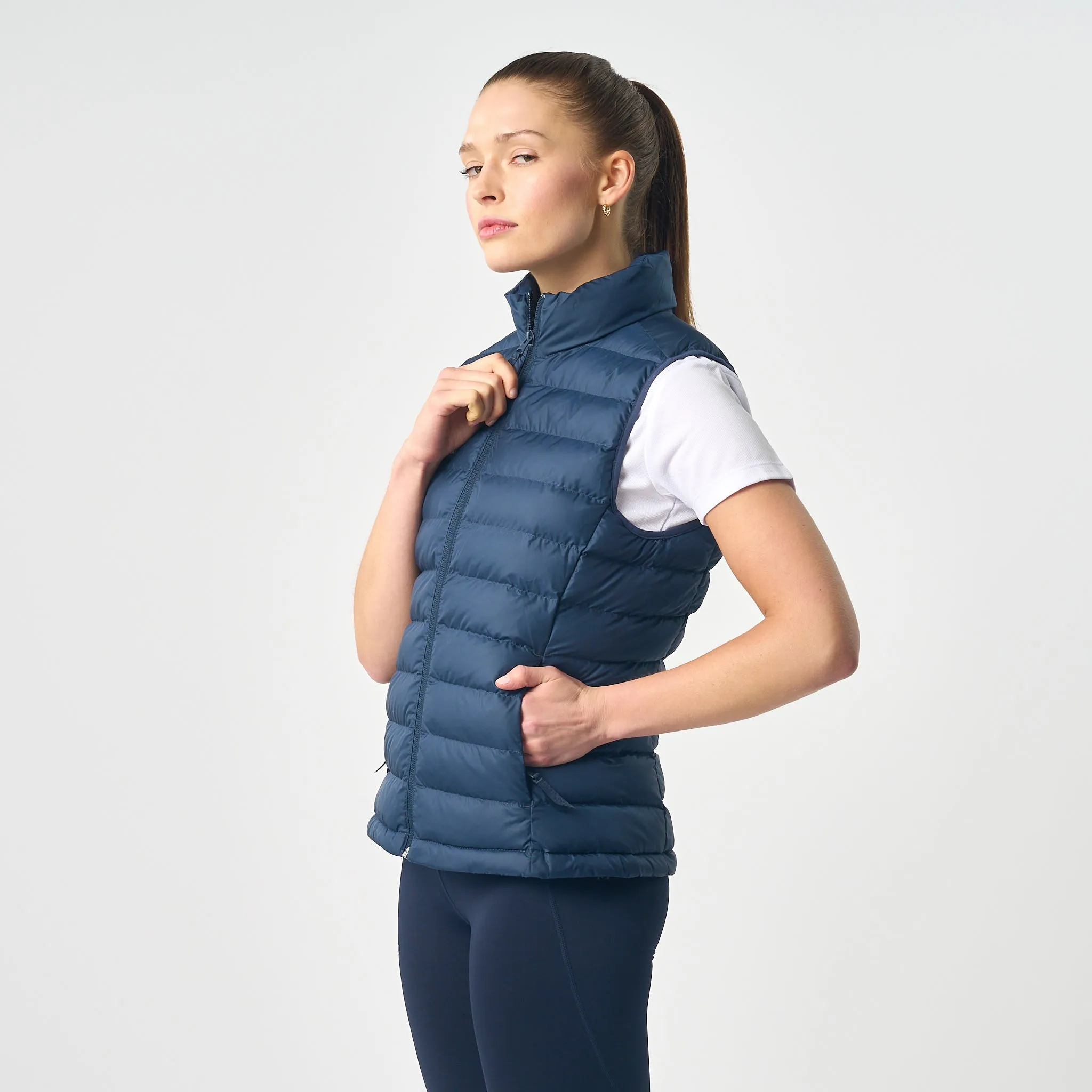 Omnitau Women's Team Sports Recycled Padded Gilet - Navy