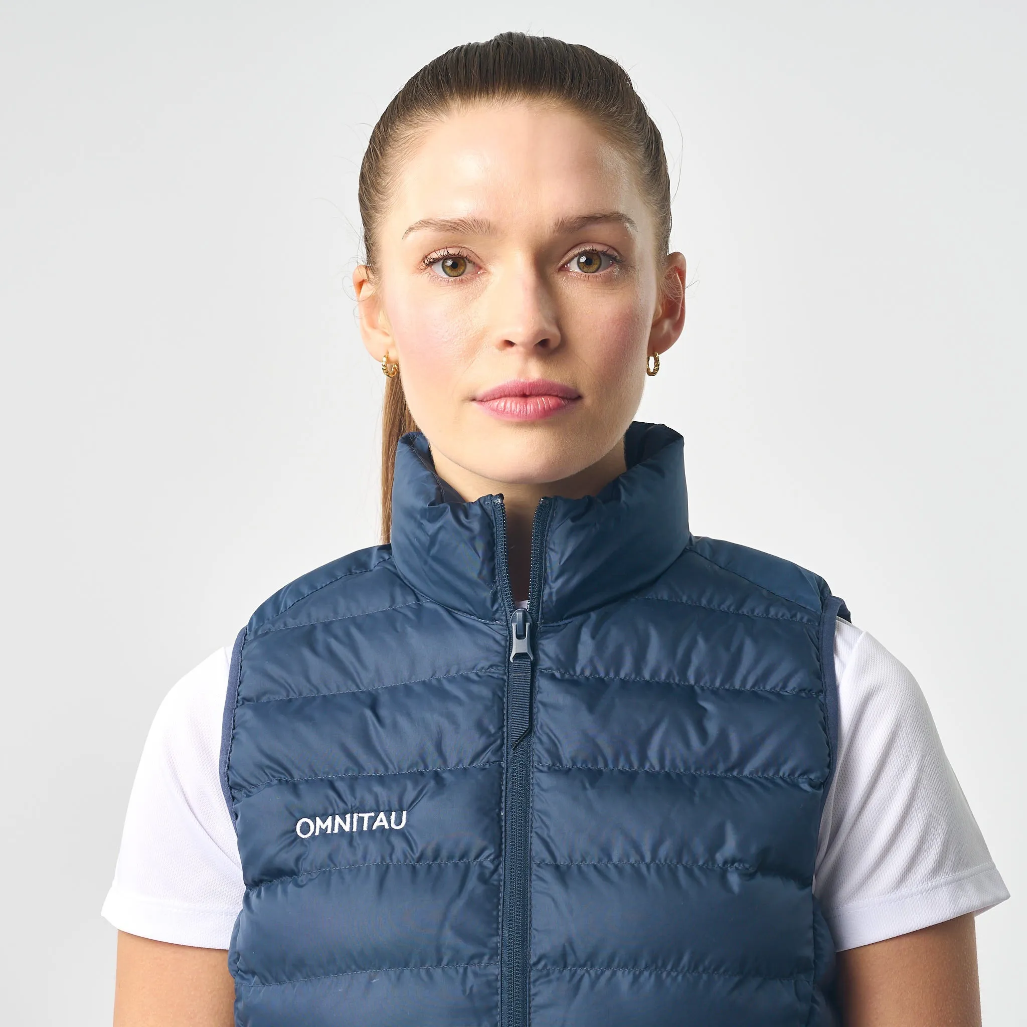Omnitau Women's Team Sports Recycled Padded Gilet - Navy