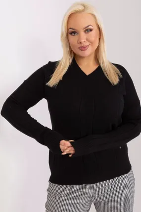 Plus size Red Black Knit Sweaters