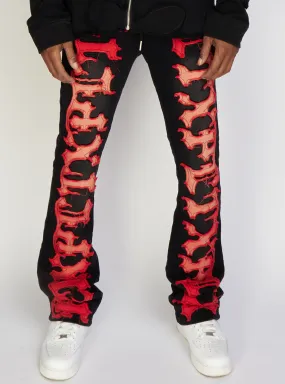 Politics Sweatpants - Hale - Black and Red - 705