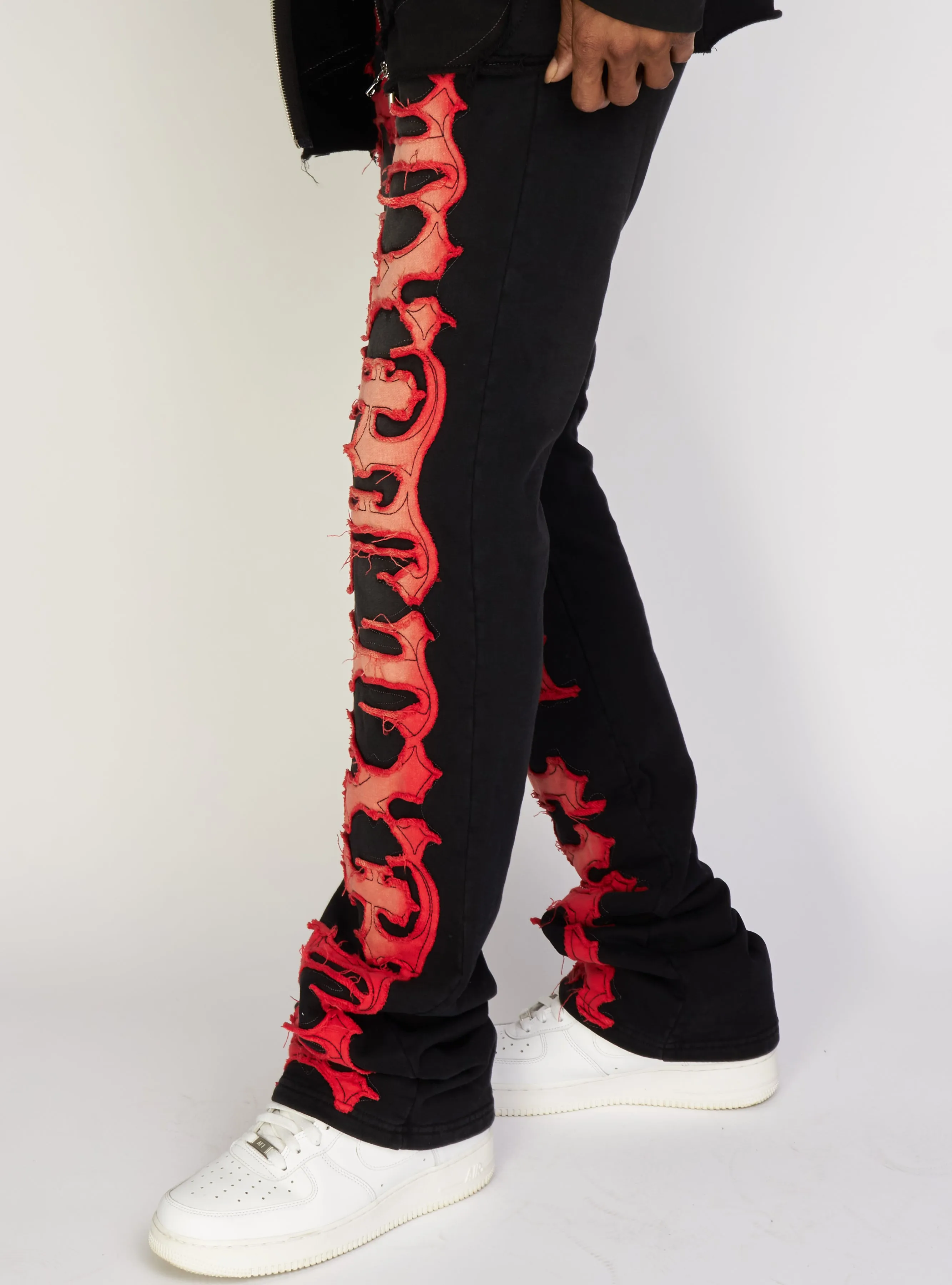 Politics Sweatpants - Hale - Black and Red - 705