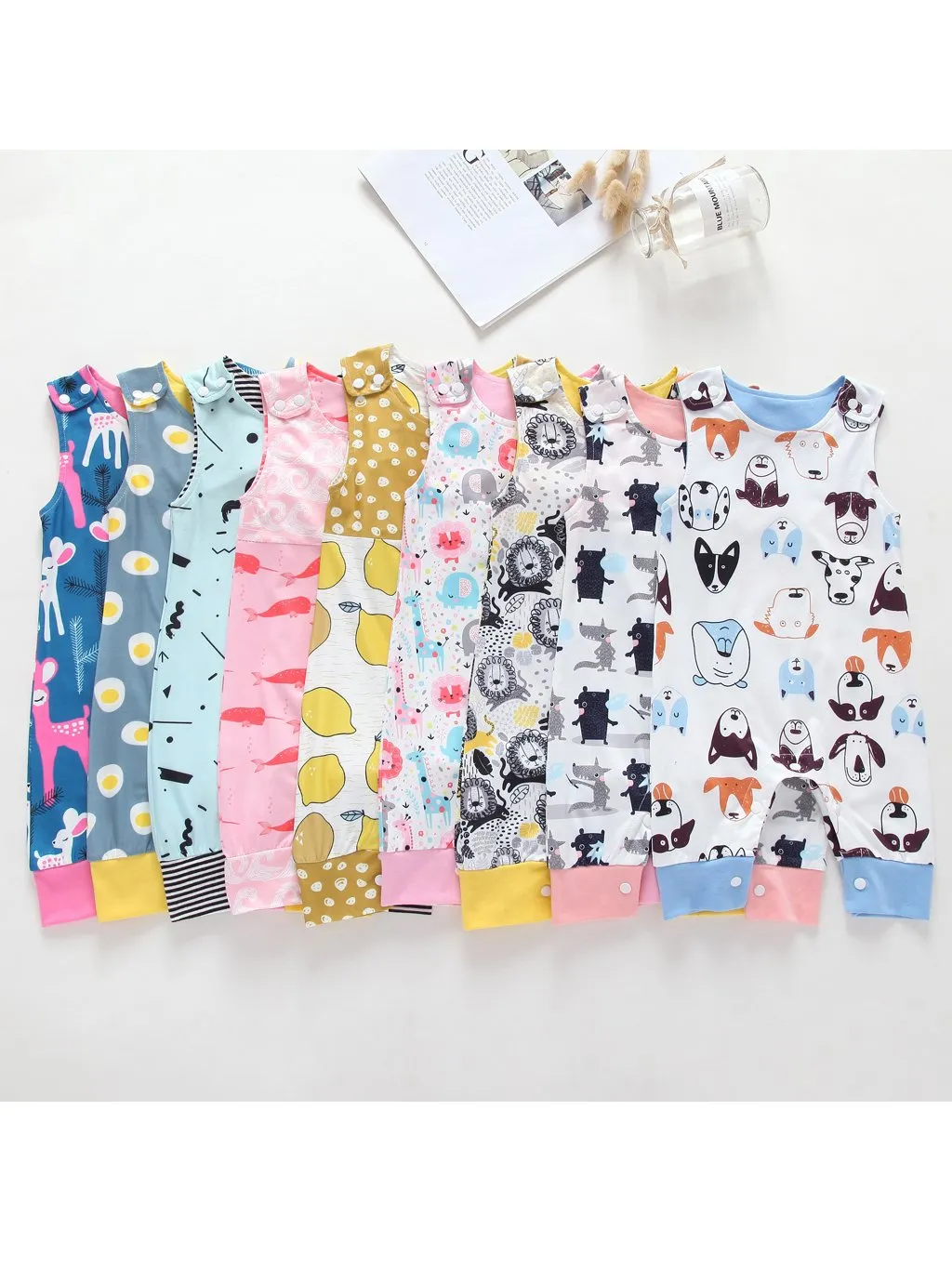 Printed Baby Sleeveless Jumpsuit