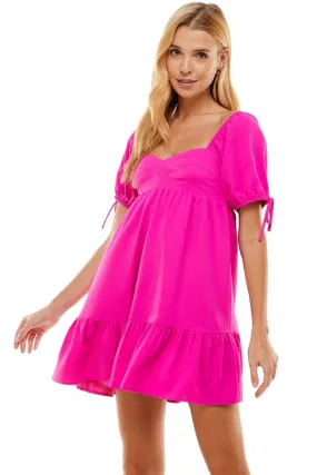 Puff Sleeve Babydoll Dress