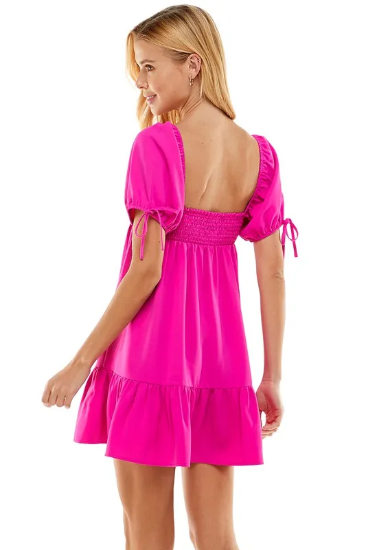 Puff Sleeve Babydoll Dress