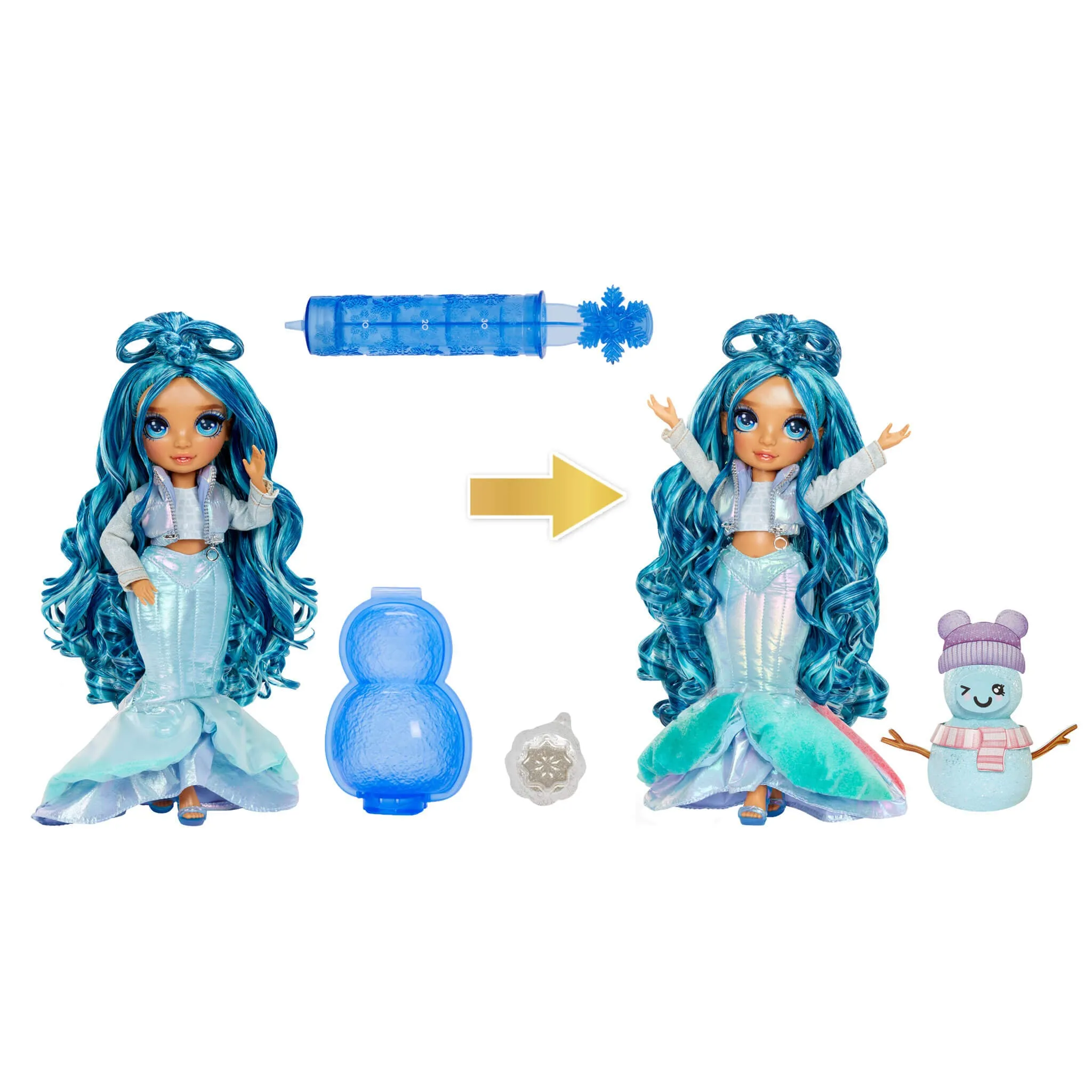 Rainbow High Winter Wonderland Skyler - Blue 11” Fashion Doll with a Magic Snow Outfit