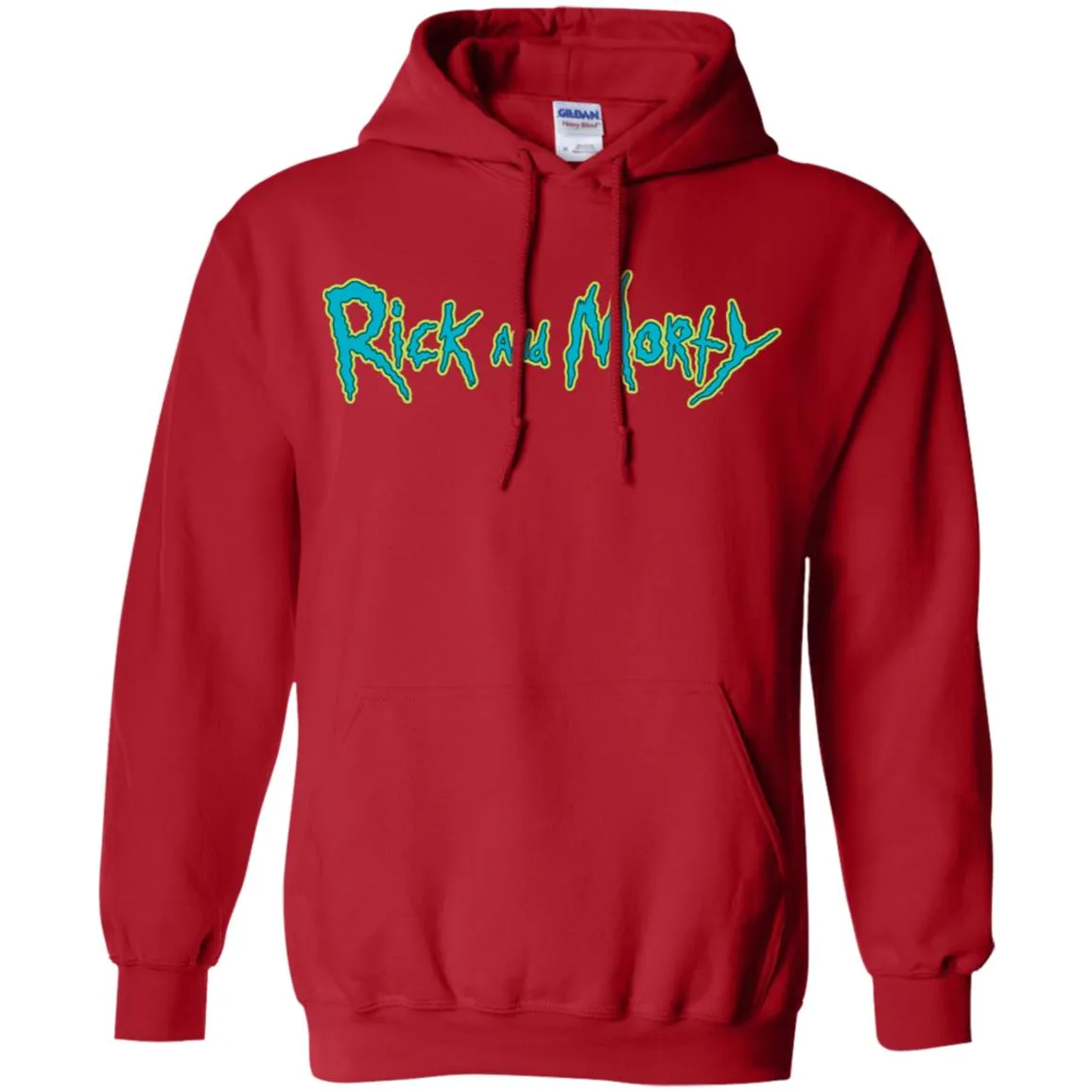 Rick And Morty Title Typography Men Pullover Hoodie