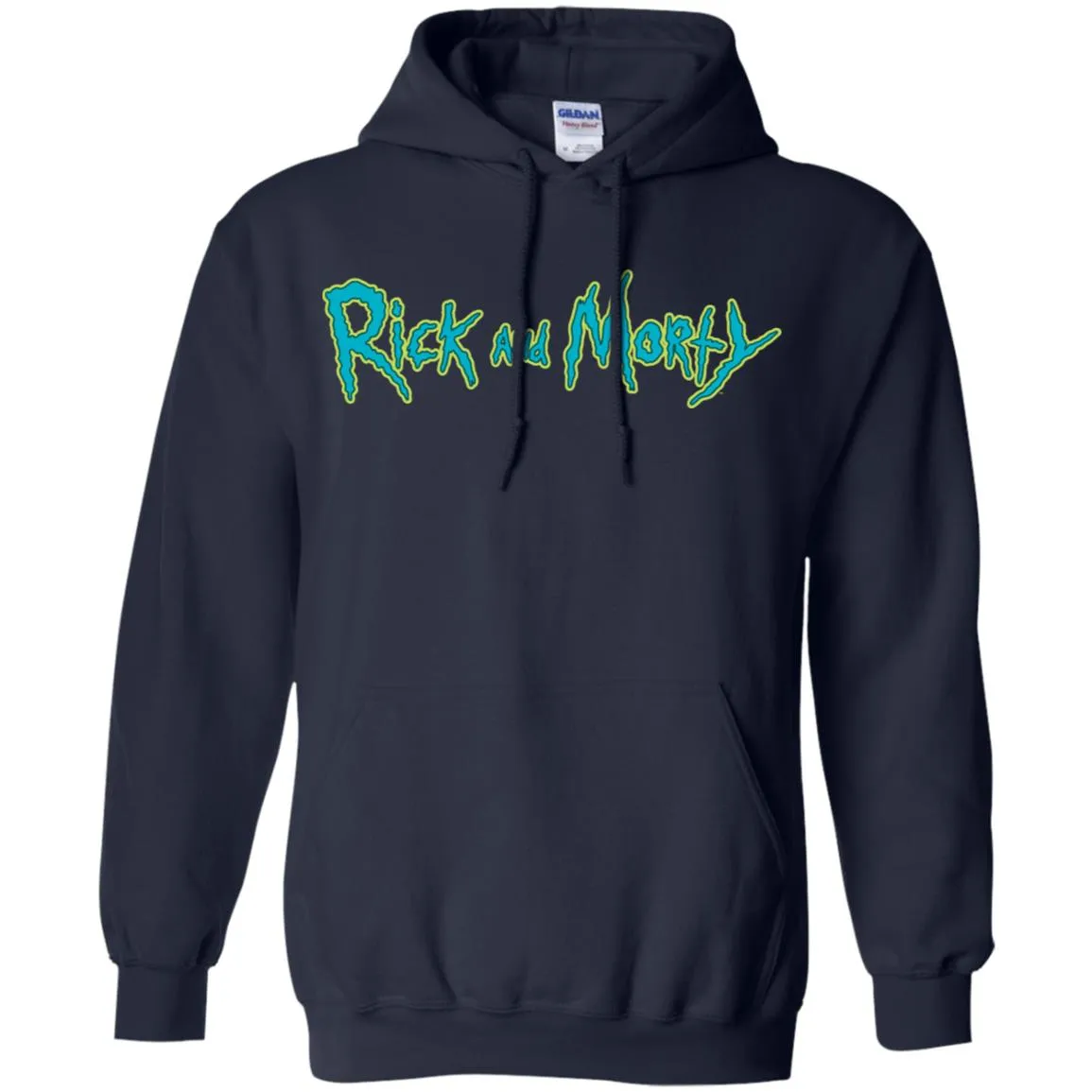 Rick And Morty Title Typography Men Pullover Hoodie