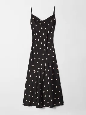 Satin slip midi dress