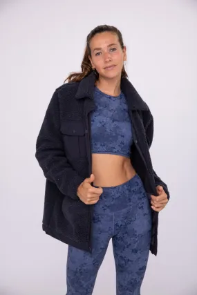 Sherpa Snap-On Shacket with Pockets