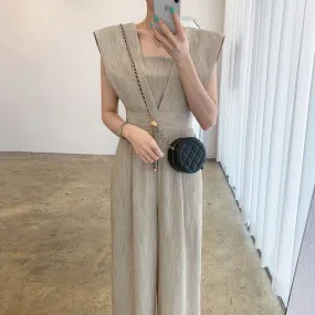 Sleeveless Wide Leg Jumpsuit