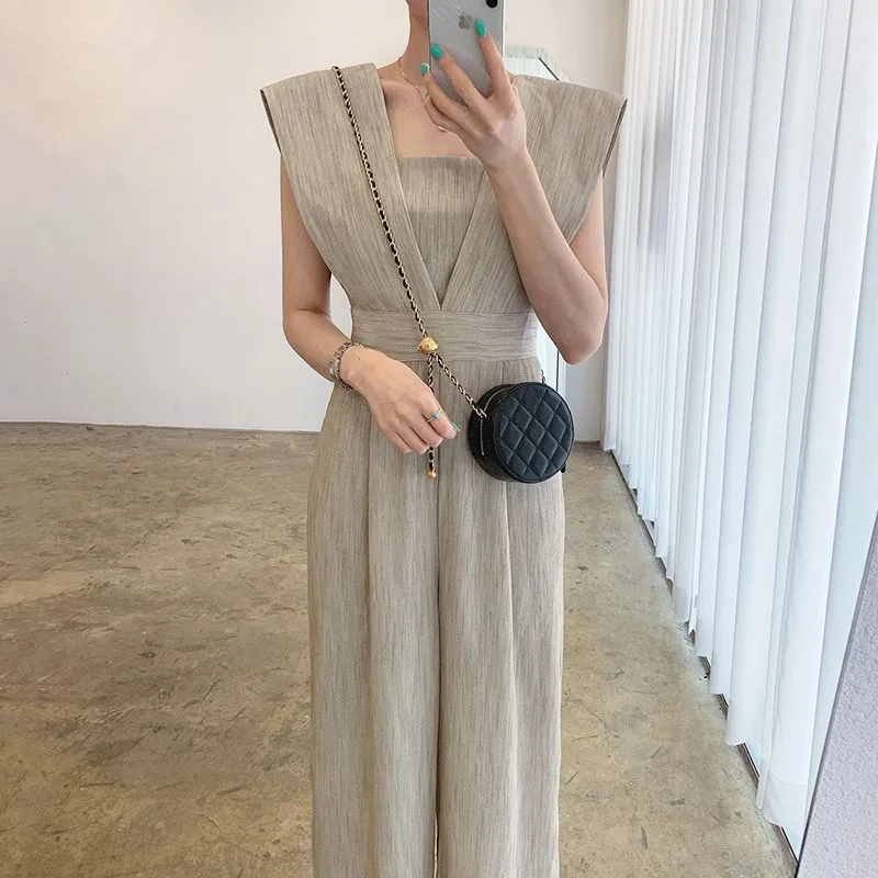 Sleeveless Wide Leg Jumpsuit