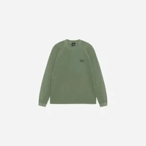 STUSSY RAGLAN THERMAL LS CREW PINE