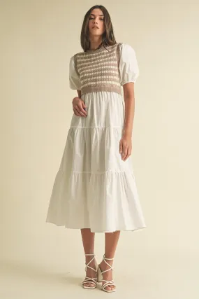 Sweater Vest with Tiered Dress.