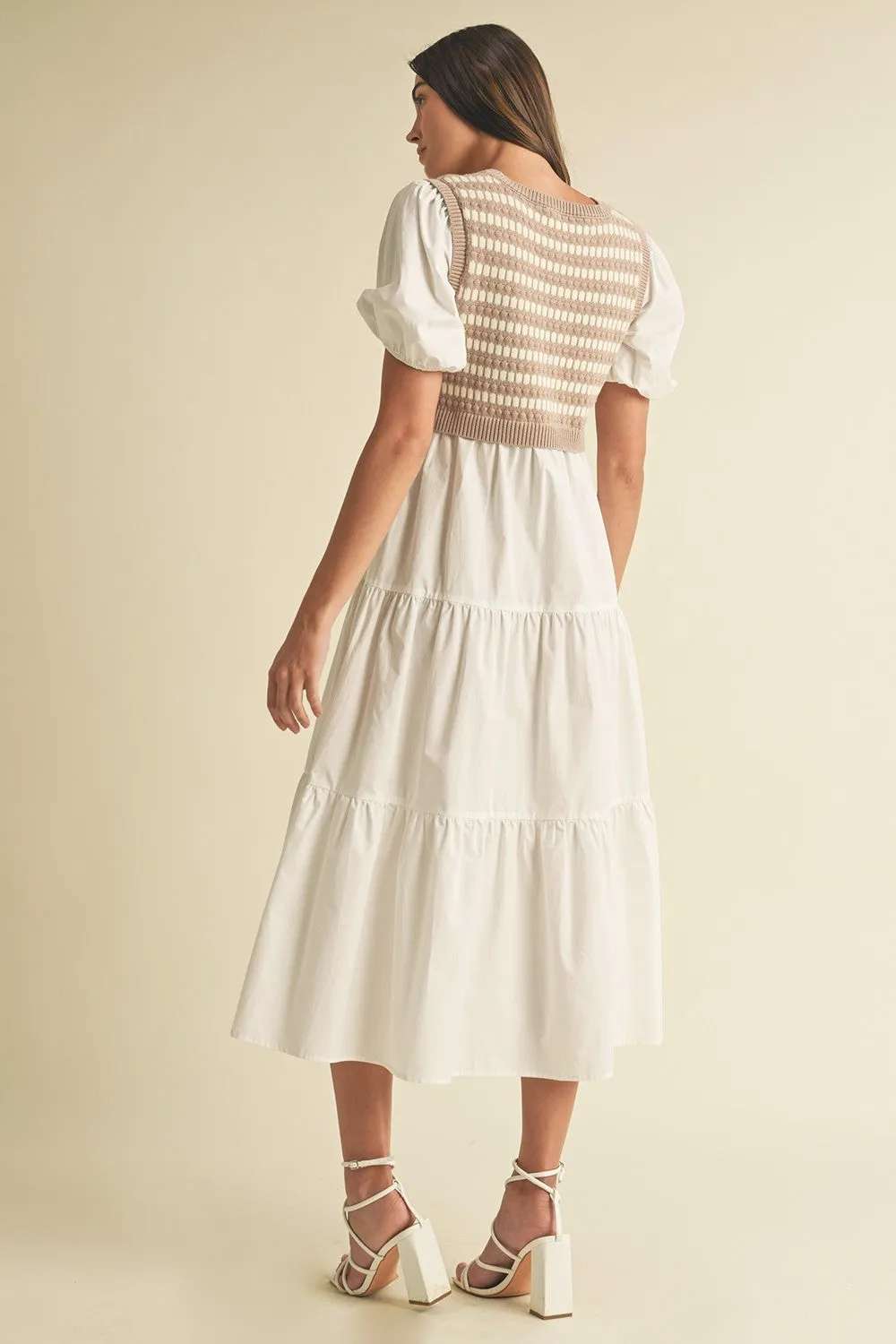 Sweater Vest with Tiered Dress.