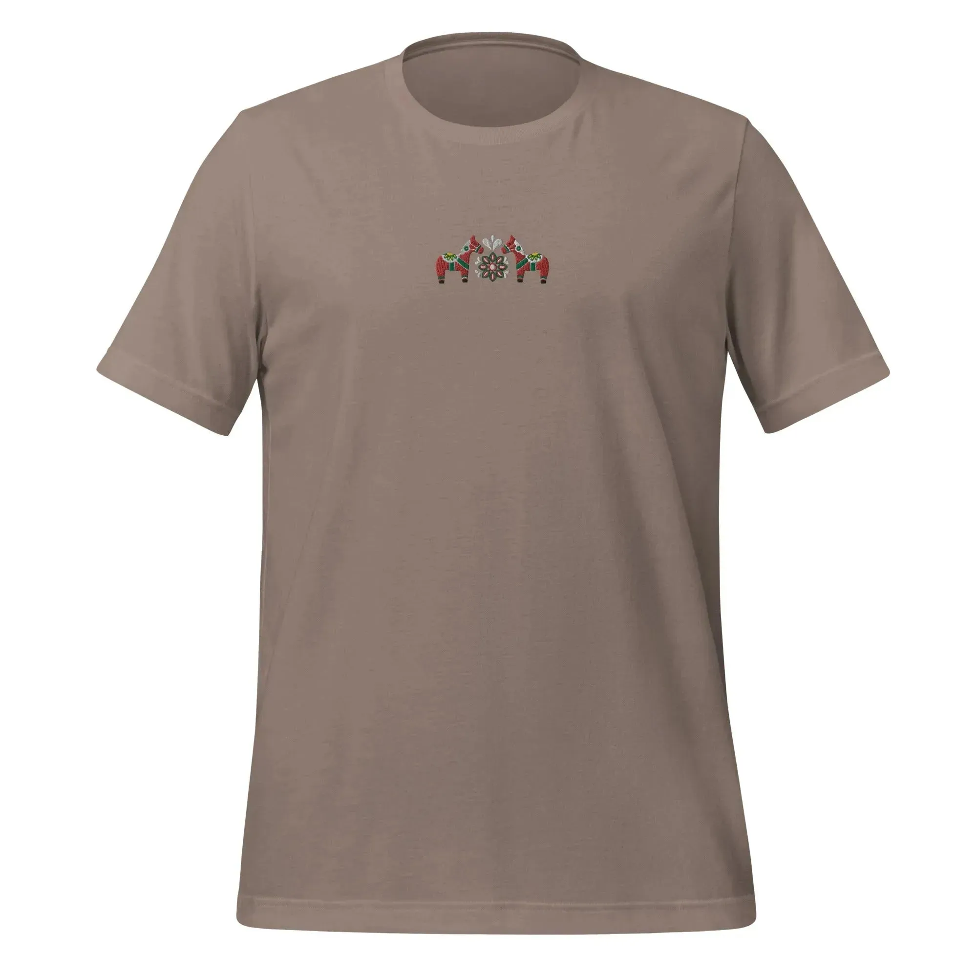 Swedish Red Dala Horse Embroidered T-Shirt