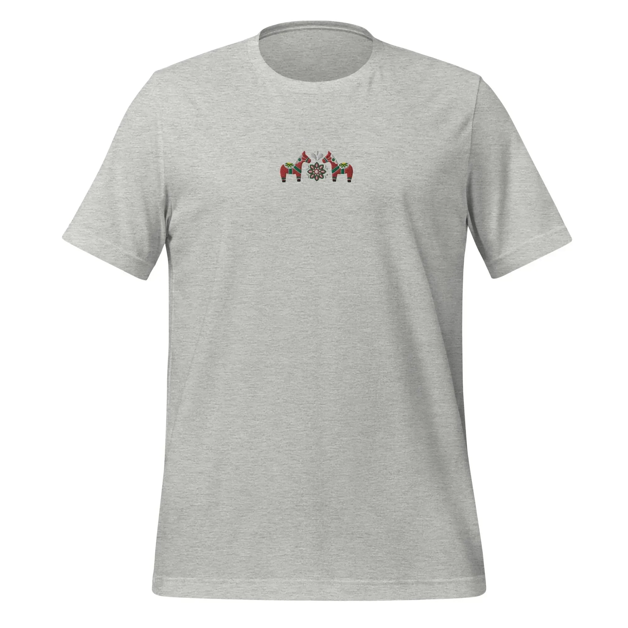 Swedish Red Dala Horse Embroidered T-Shirt