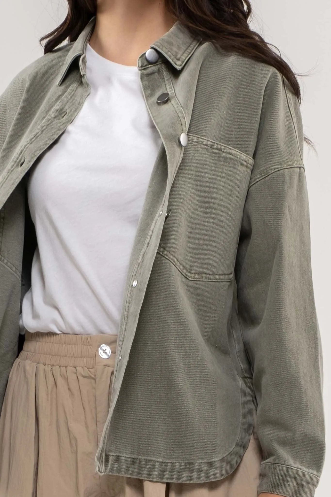 The Calla Vintage Washed Shacket