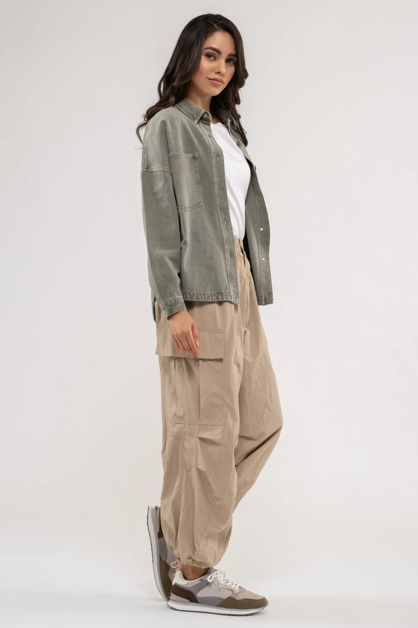 The Calla Vintage Washed Shacket