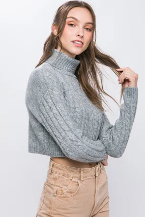 The Pippa Cable Knit Crop Sweater