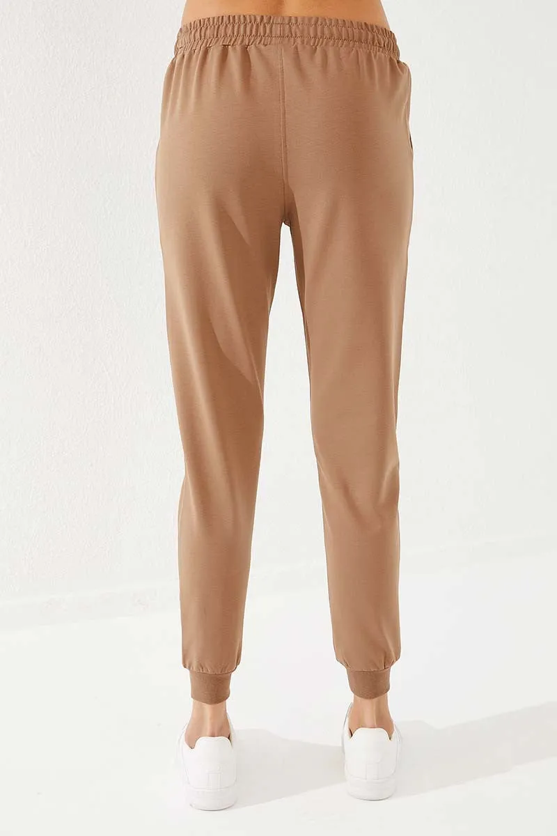 TMY Soil Pressure Pocketed Jogger Comfortable Fit Cuffed Women's Sweatpants - 94574 - Amersfoort