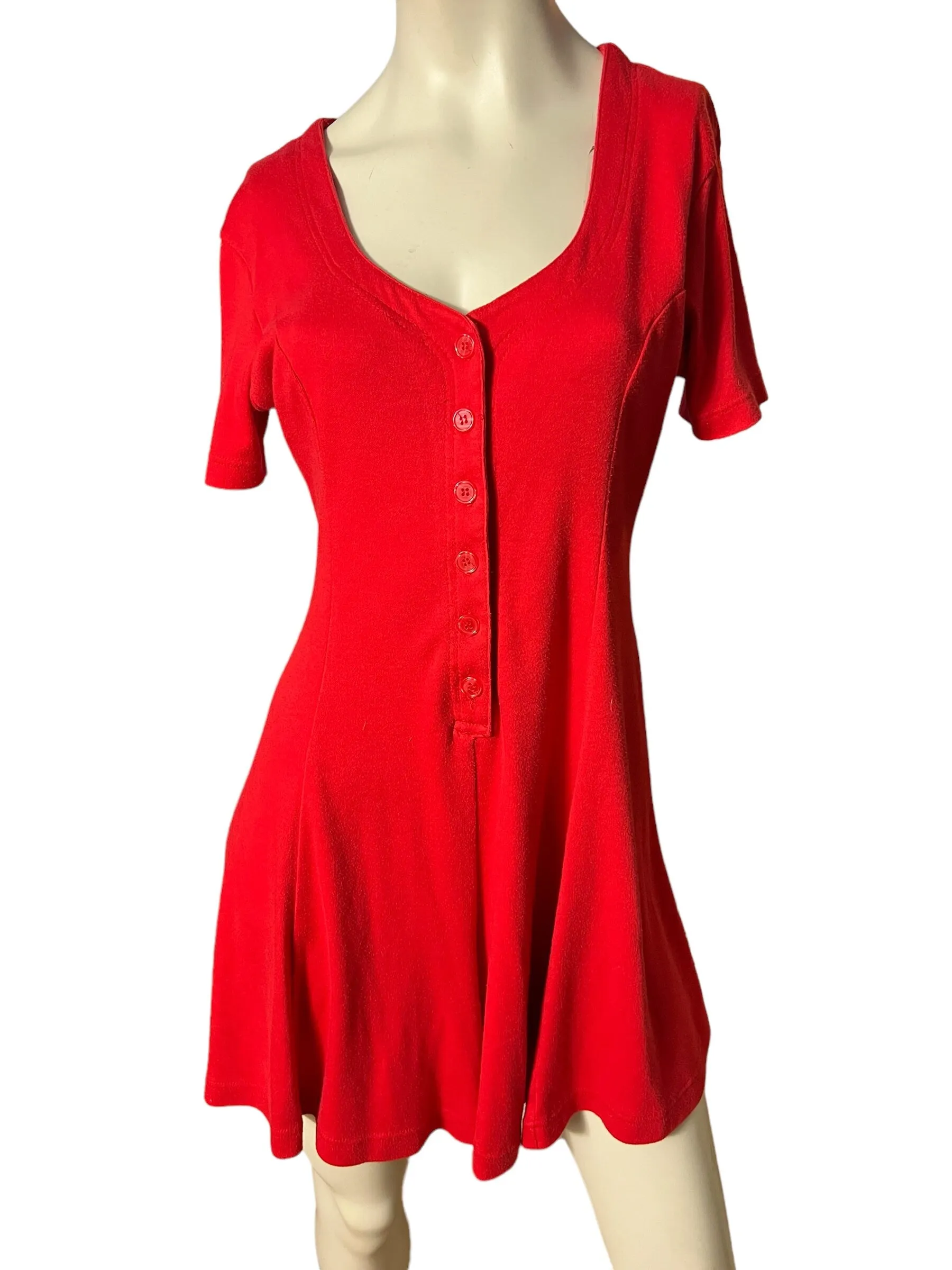 Vintage red 80’s romper M South Beach