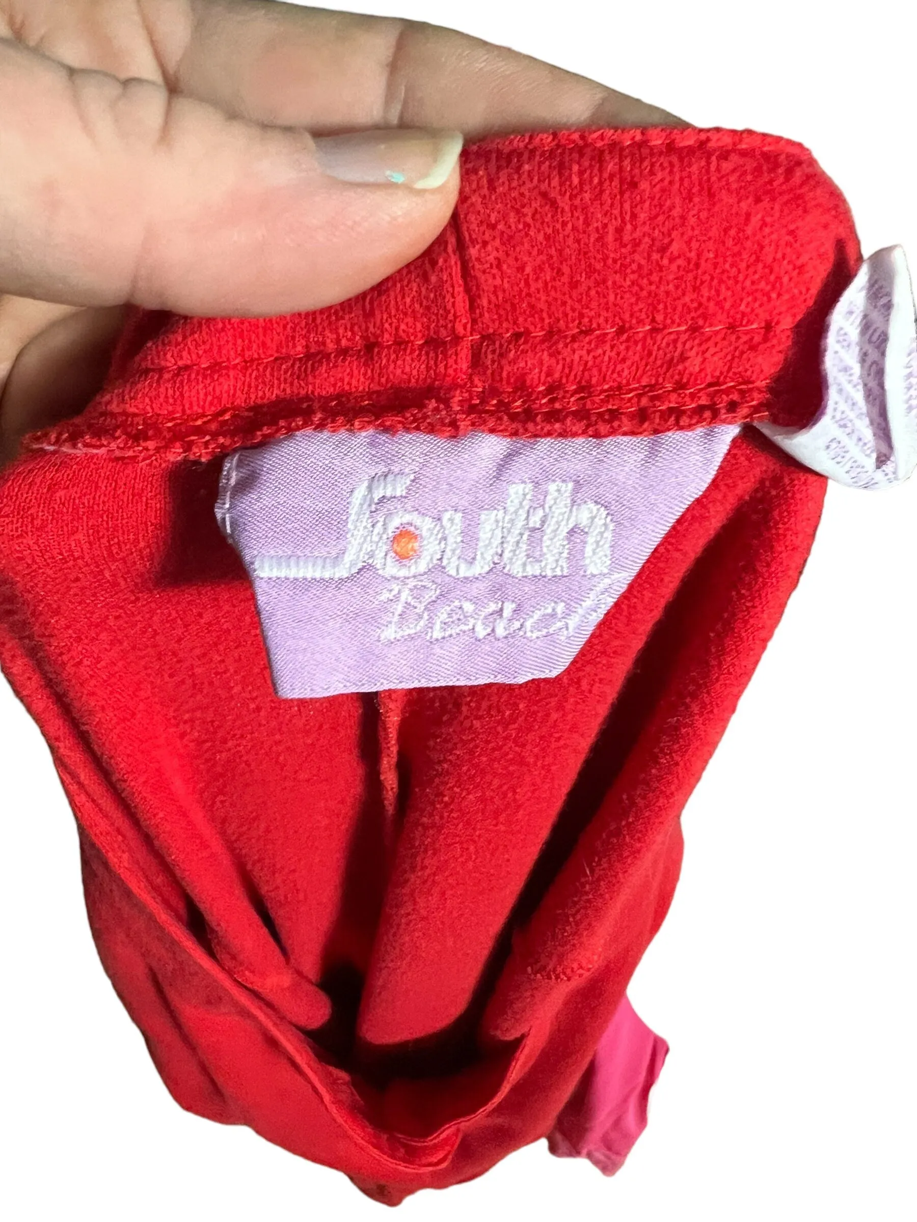 Vintage red 80’s romper M South Beach