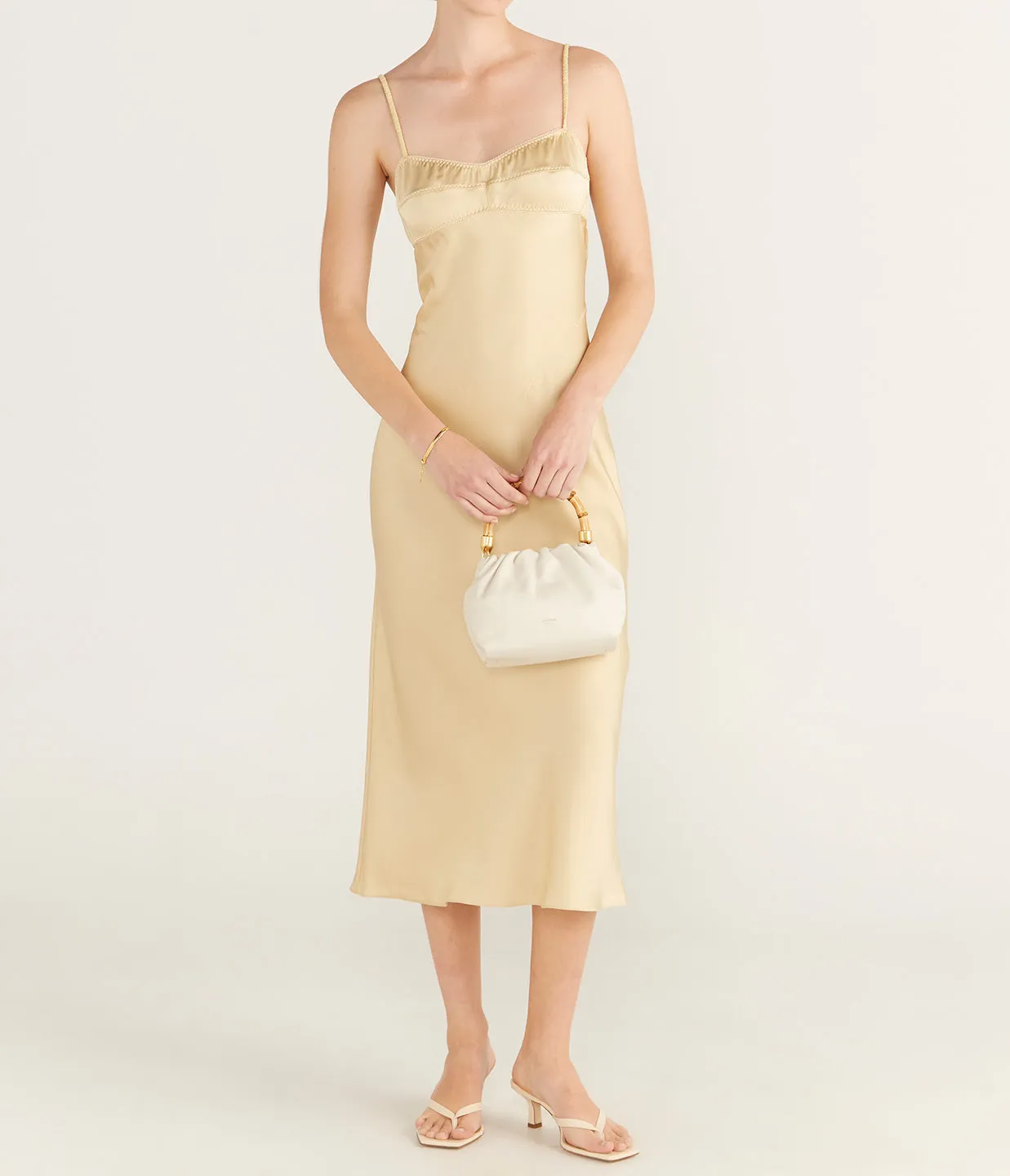 Waterlily Midi Dress in Golden