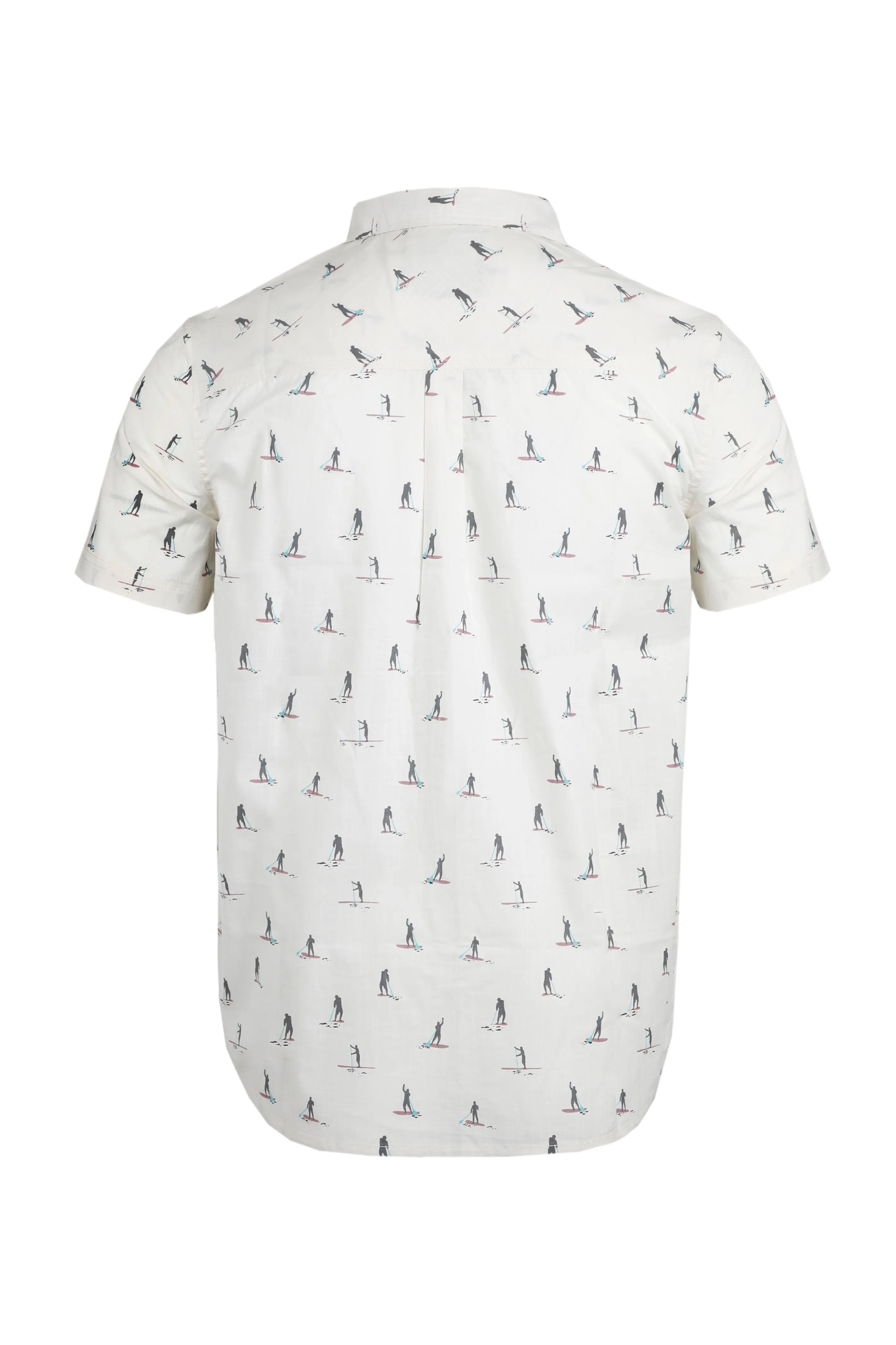 Weird Fish Monto Organic Short Sleeve Shirt Dusty White