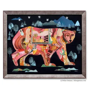 WINTER TALE: POLAR BEAR original paper collage