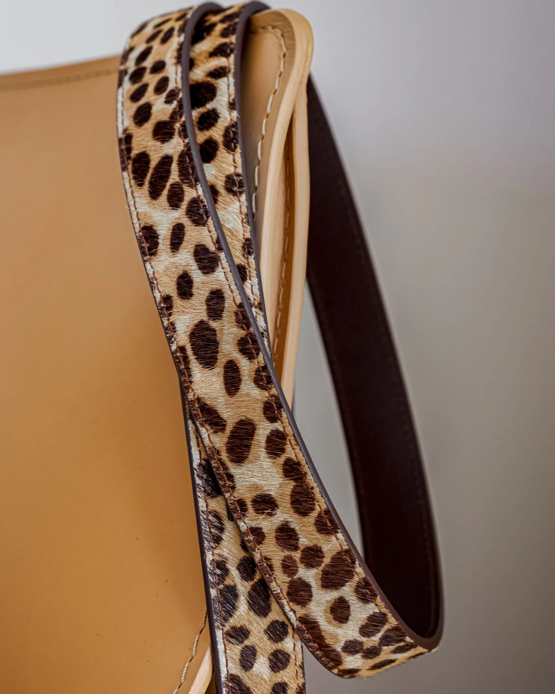 Wylde Brown Spotted Pony Fur Dog Leash