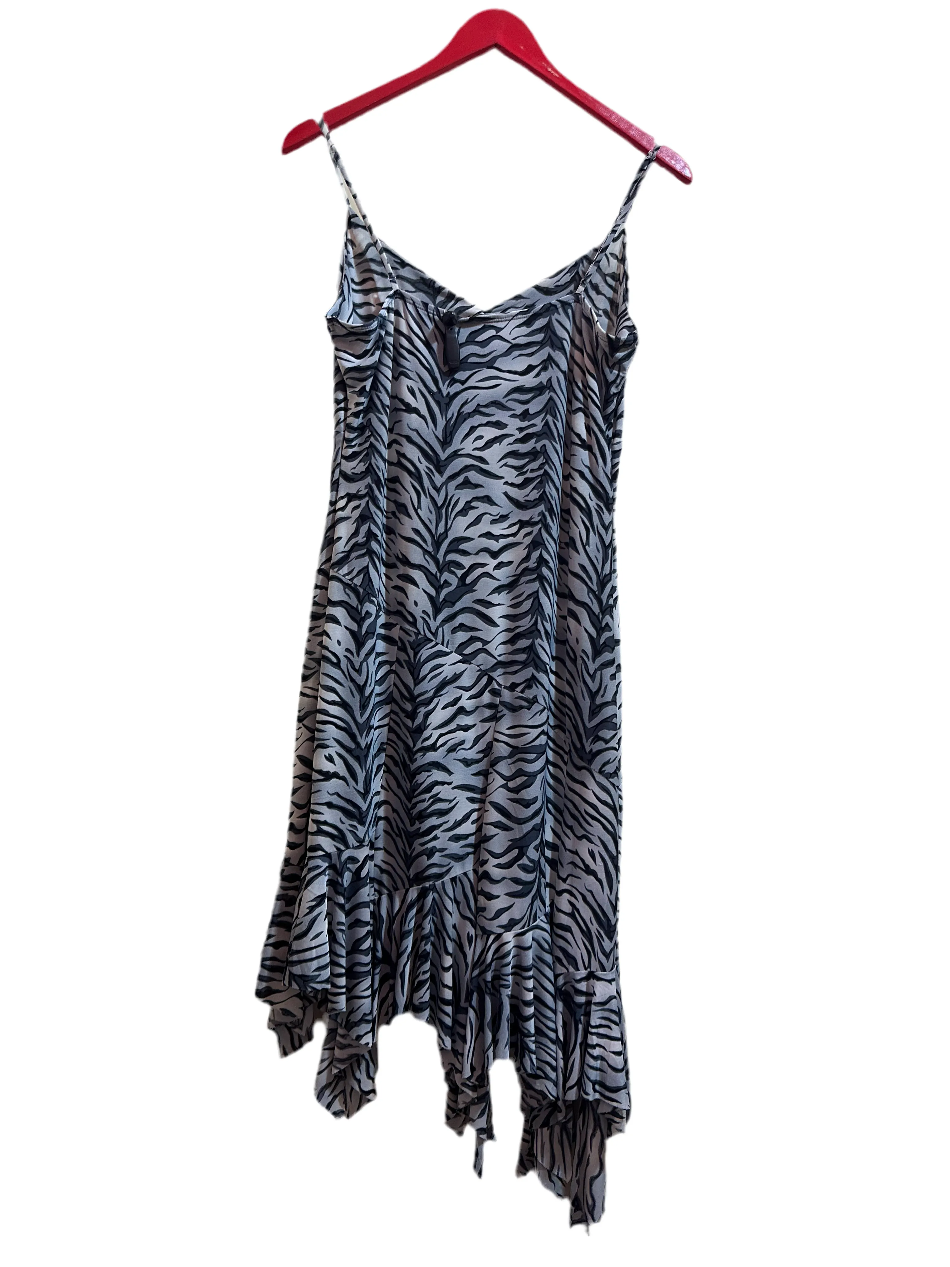 Y2K Zebra Midi Dress