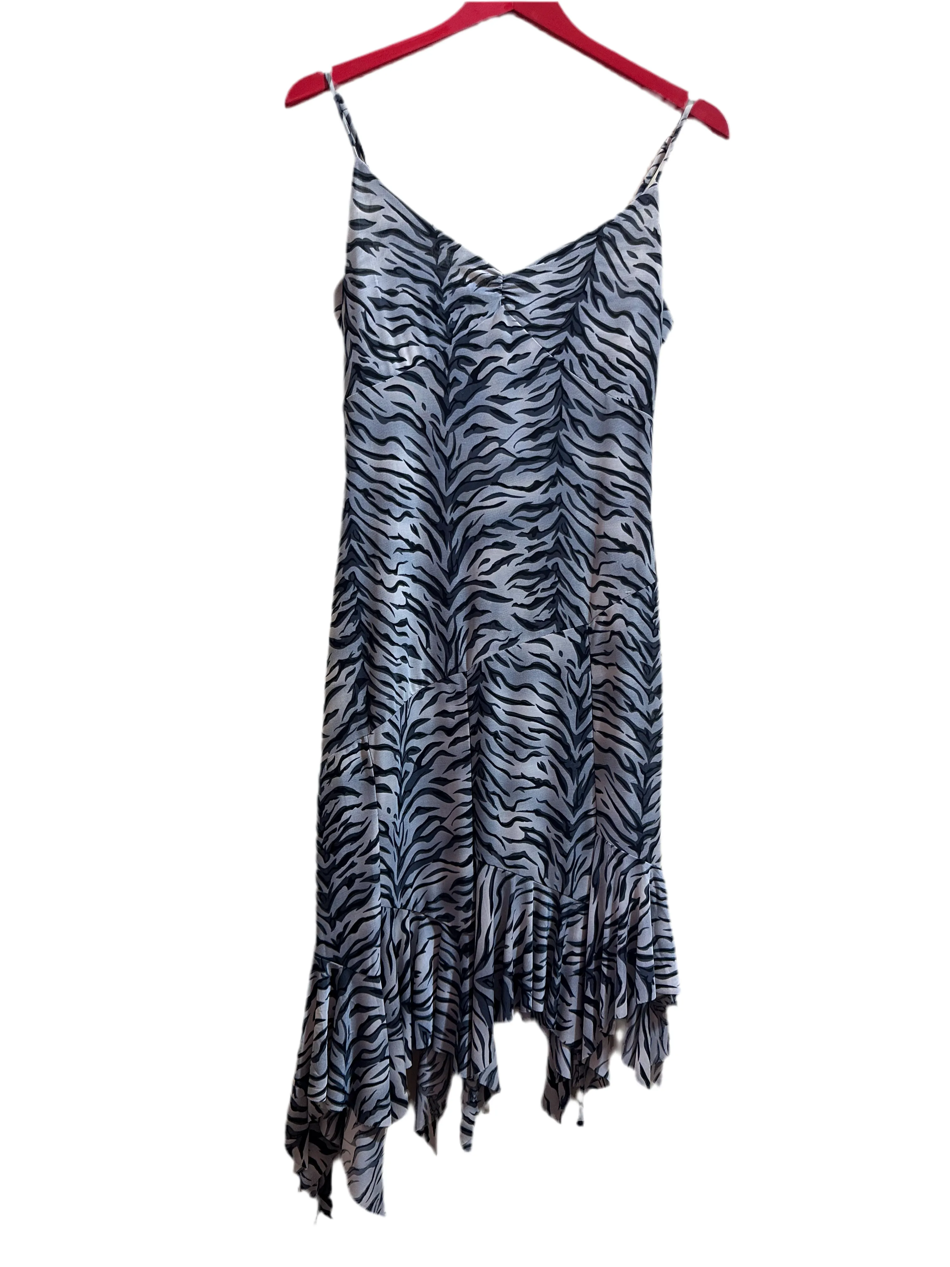 Y2K Zebra Midi Dress