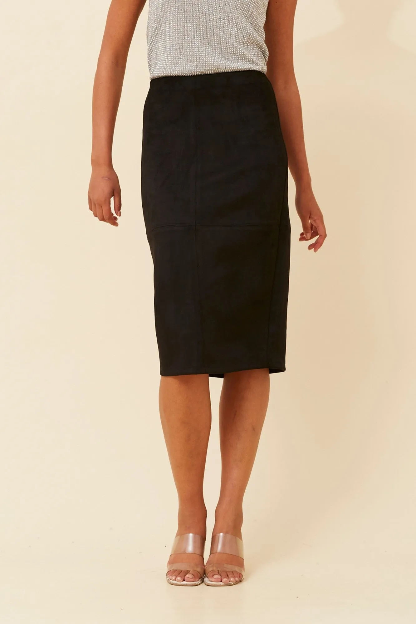 ZINIA FAUX SUEDE SKIRT