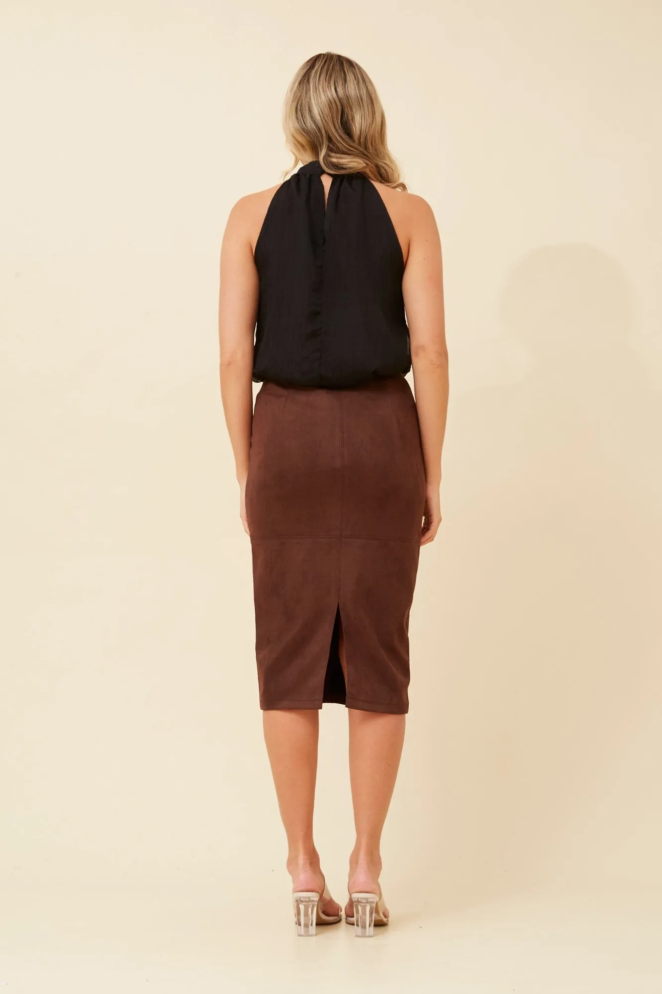 ZINIA FAUX SUEDE SKIRT