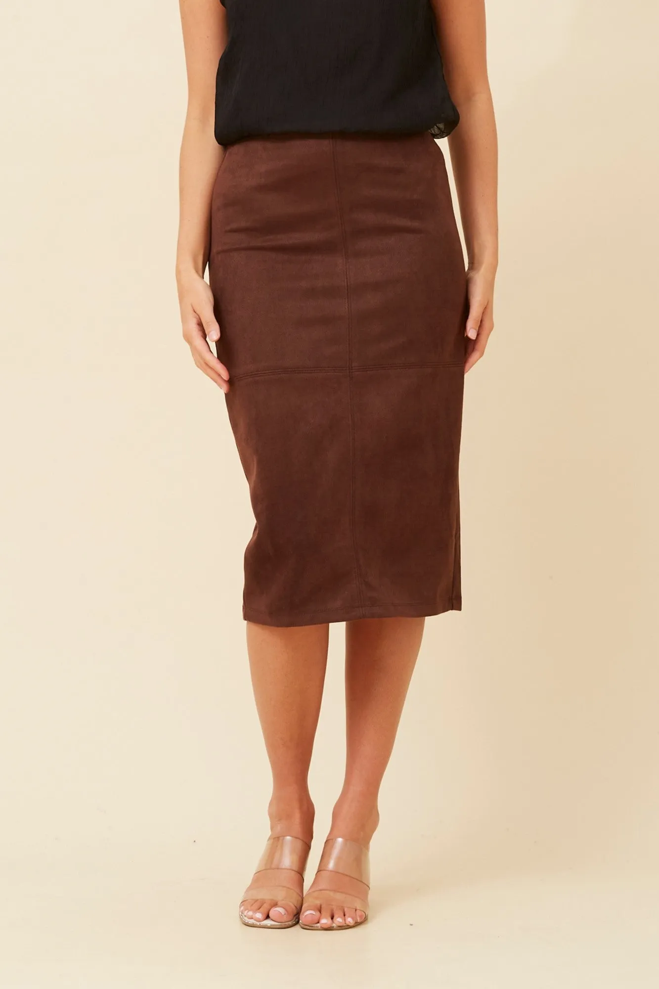 ZINIA FAUX SUEDE SKIRT